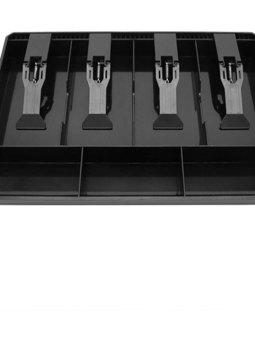 Cash Register Drawer Insert Tray with 4 Bill/3 Coin Compartments for Money Stora